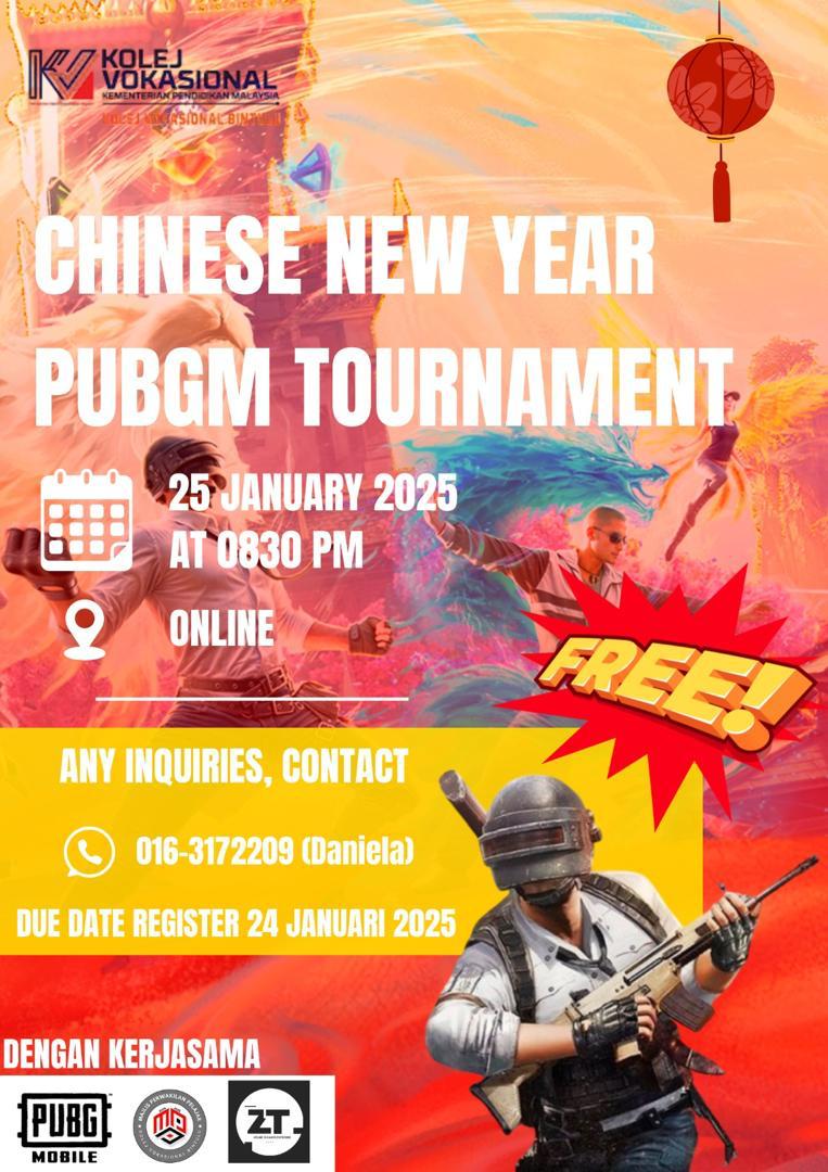 Chinese New Year PUBGM Tournament event poster